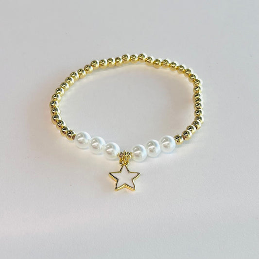 Pearl and Star Bracelet