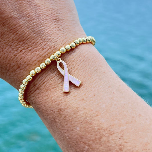 Cancel Awareness Pink Ribbon Bracelet