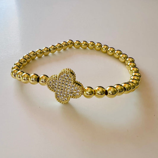 Gold Alhambra Bead Bracelet