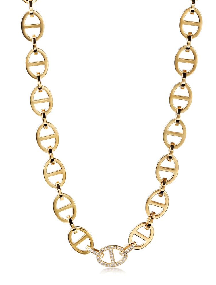 Gold Anchor Chain Necklace