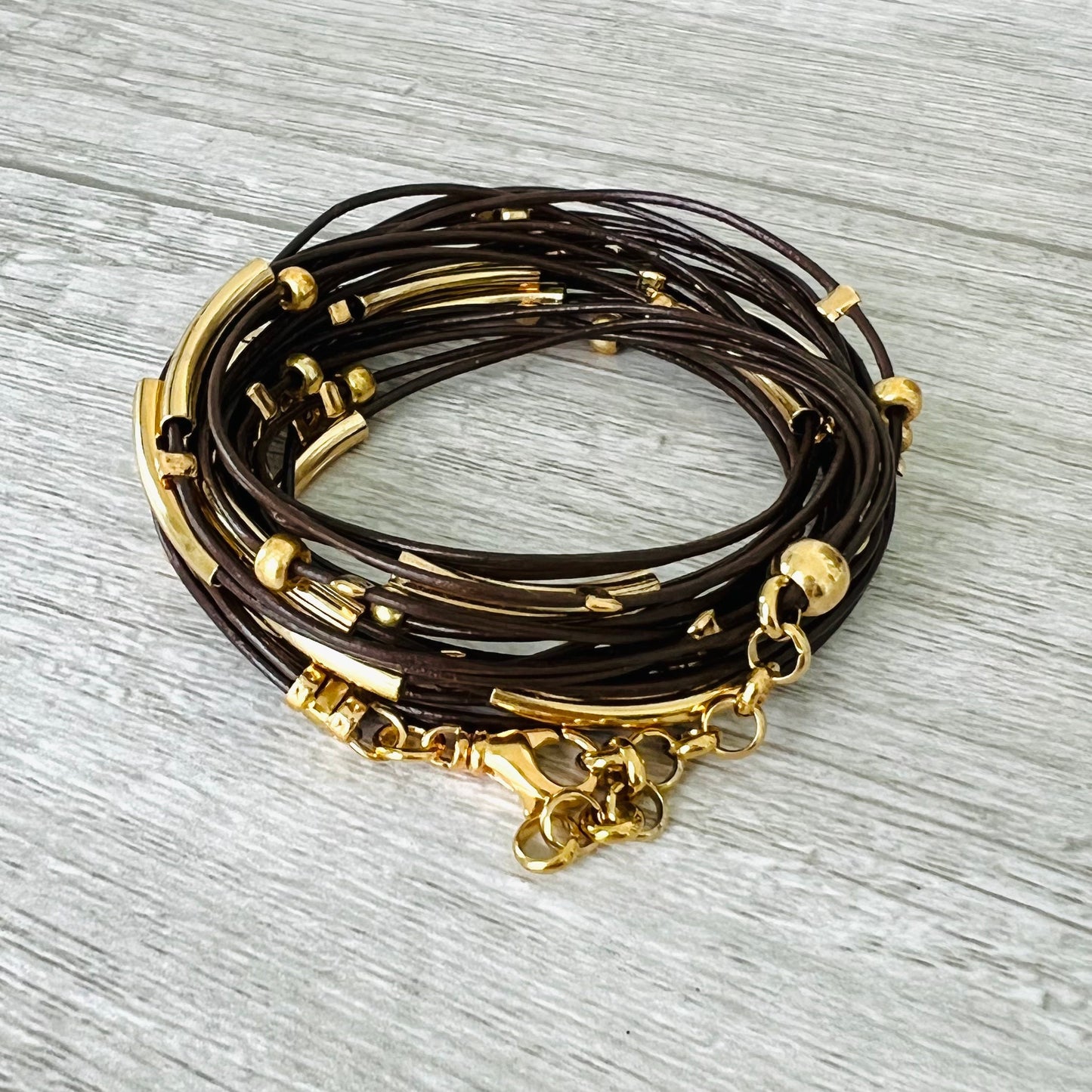 Leather Wrap Bracelet / Necklace
